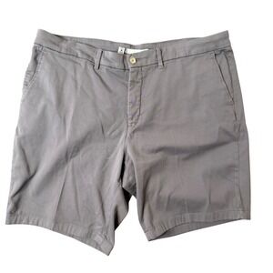 Robert Graham Mens Gray Chino Shorts Size 38 Preppy Casual Cotton Blend